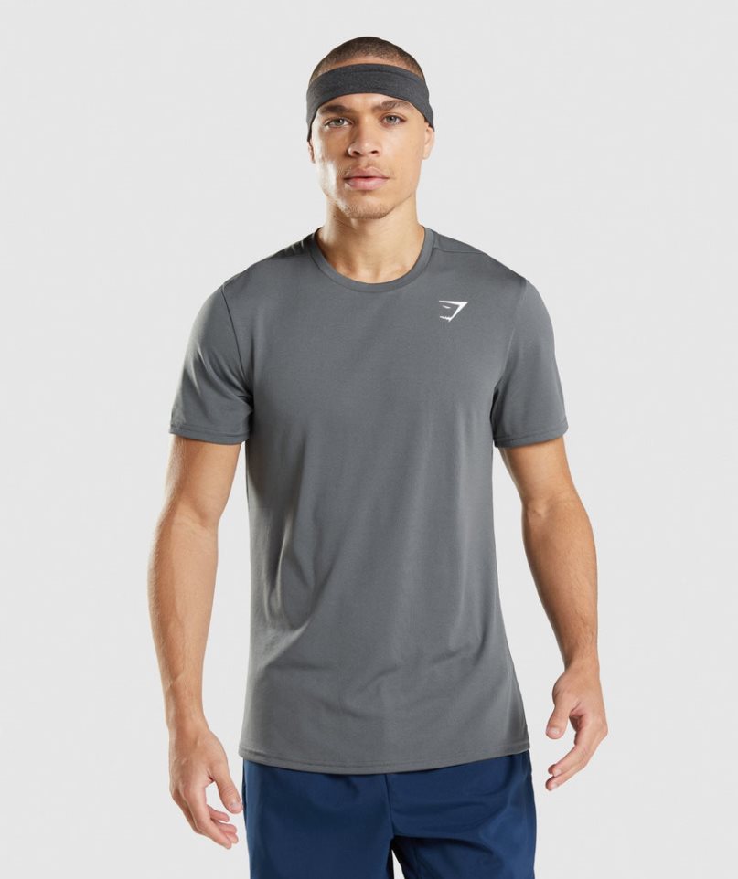 Men\'s Gymshark Arrival T-Shirts Grey | NZ 7OLRXM